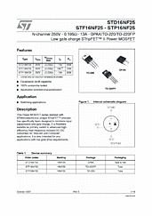 DataSheet STD16NF25 pdf